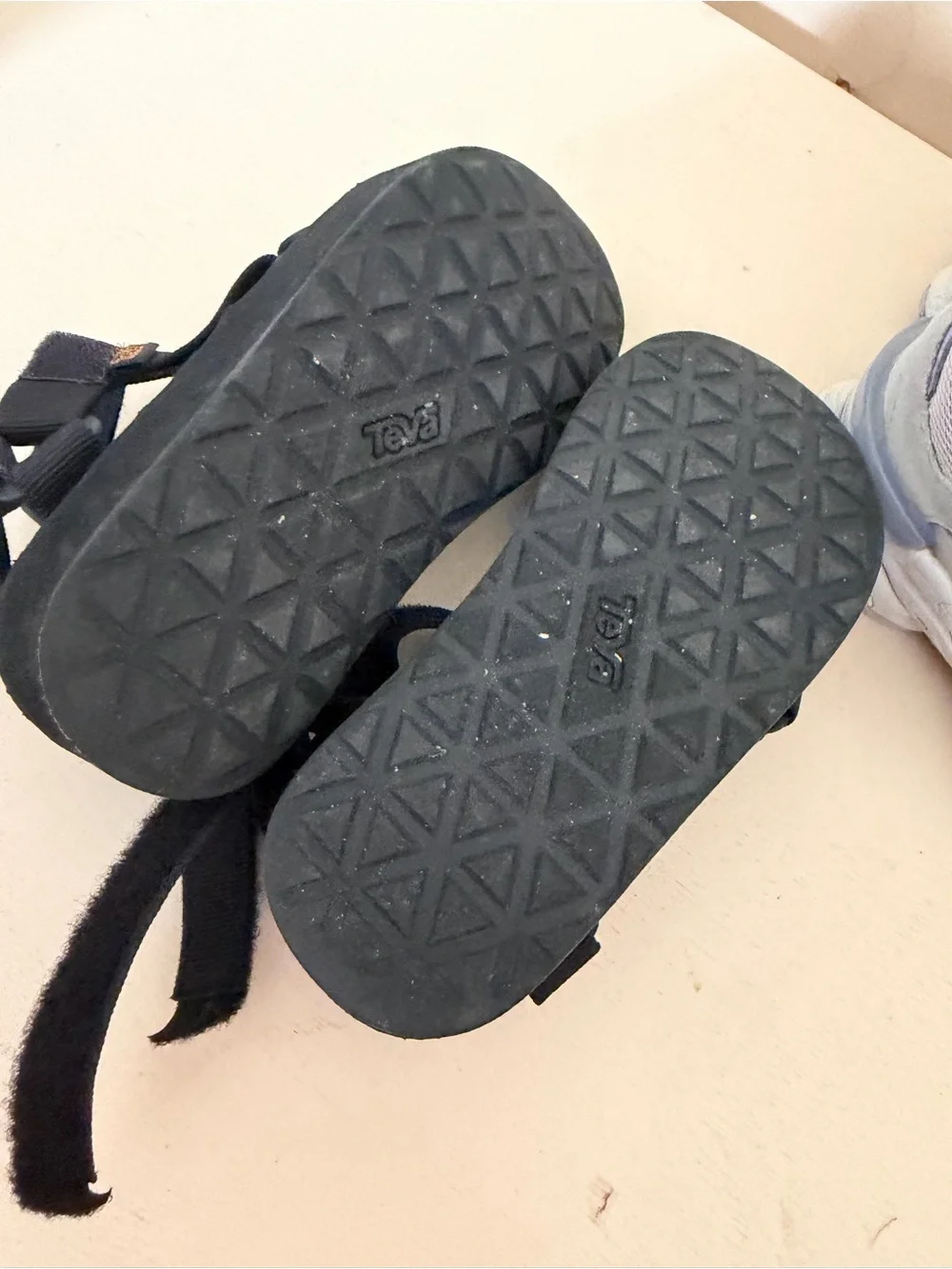 Teva Black Kids Hook-and-Loop Outdoor Sandals